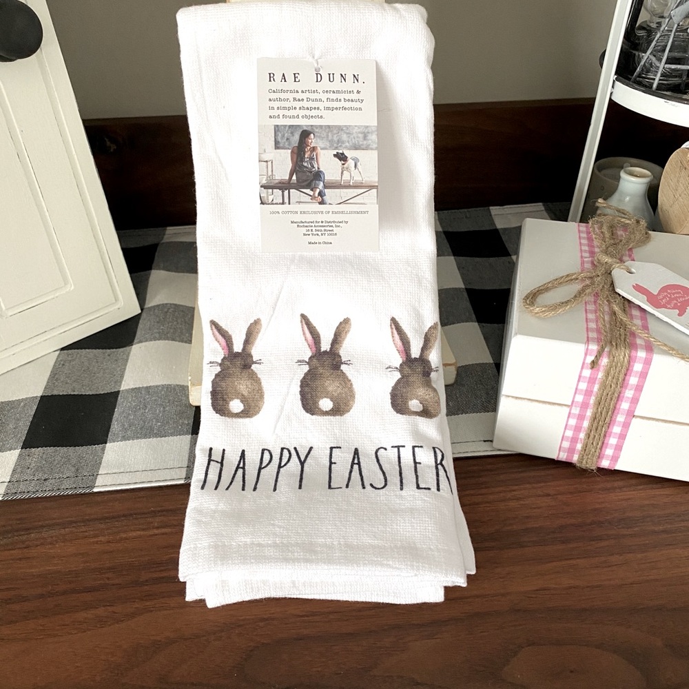 Rae Dunn Easter towels x2